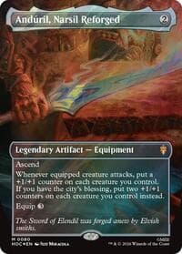 Anduril, Narsil Reforged (Borderless) (Surge Foil) - The Hobbit: Eternal-Legal - Magic: The Gathering card