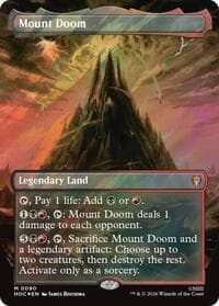 Mount Doom (Borderless) (Surge Foil) - The Hobbit: Eternal-Legal - Magic: The Gathering card