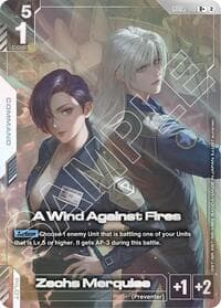A Wind Against Fires (R+) - Freedom Ascension - Gundam Card Game card