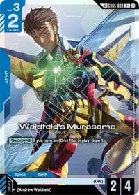 Waldfeld's Murasame (R+) (Link Rare) - Freedom Ascension - Gundam Card Game card