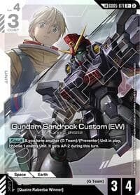 Gundam Sandrock Custom (EW) (R+) (Link Rare) - Freedom Ascension - Gundam Card Game card