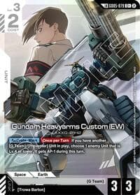 Gundam Heavyarms Custom (EW) (C+) (Link Rare) - Freedom Ascension - Gundam Card Game card