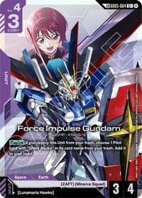 Force Impulse Gundam (C+) (Link Rare) - Freedom Ascension - Gundam Card Game card