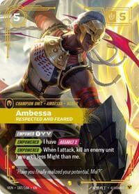 Ambessa, Respected and Feared (Overnumbered) - Vendetta - Riftbound: League of Legends Trading Card Game card
