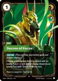 Decree of Focus - Vendetta - Riftbound: League of Legends Trading Card Game card