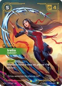 Irelia, Fervent (Overnumbered) - Vendetta - Riftbound: League of Legends Trading Card Game card