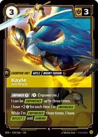 Kayle, Justified - Vendetta - Riftbound: League of Legends Trading Card Game card