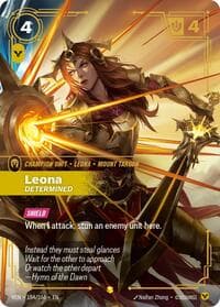 Leona, Determined (Overnumbered) - Vendetta - Riftbound: League of Legends Trading Card Game card