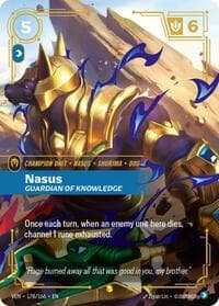 Nasus, Guardian of Knowledge (Overnumbered) - Vendetta - Riftbound: League of Legends Trading Card Game card