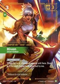 Riven, Shattered (Overnumbered) - Vendetta - Riftbound: League of Legends Trading Card Game card
