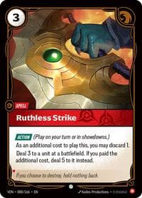 Ruthless Strike - Vendetta - Riftbound: League of Legends Trading Card Game card