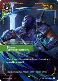 Shen, Scourge of Shadows (Overnumbered) - Vendetta - Riftbound: League of Legends Trading Card Game card