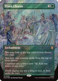 Elven Chorus (Borderless) (Surge Foil) - The Hobbit: Eternal-Legal - Magic: The Gathering card