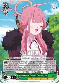 Admiration Towards Outlaws, Aru - Blue Archive The Animation - Weiss Schwarz card