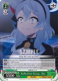 Reflection Essay, Ako - Blue Archive The Animation - Weiss Schwarz card