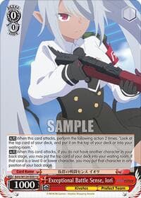 Exceptional Battle Sense, Iori - Blue Archive The Animation - Weiss Schwarz card