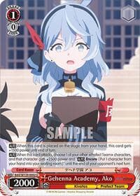 Gehenna Academy, Ako - Blue Archive The Animation - Weiss Schwarz card