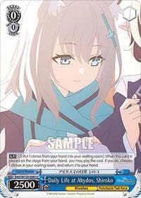 Daily Life at Abydos, Shiroko - Blue Archive The Animation - Weiss Schwarz card
