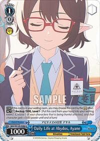 Daily Life at Abydos, Ayane - Blue Archive The Animation - Weiss Schwarz card