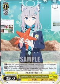 Memories at the Aquarium, Shiroko (SR) - Blue Archive The Animation - Weiss Schwarz card