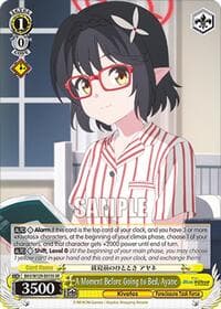 A Moment Before Going to Bed, Ayane (SR) - Blue Archive The Animation - Weiss Schwarz card