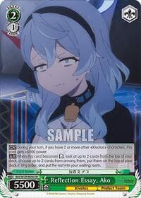 Reflection Essay, Ako (SR) - Blue Archive The Animation - Weiss Schwarz card