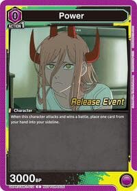 Power (012) - UE22BT: CHAINSAW MAN Release Event Cards - Union Arena card