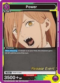 Power (013) - UE22BT: CHAINSAW MAN Release Event Cards - Union Arena card