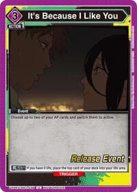 It's Because I Like You - UE22BT: CHAINSAW MAN Release Event Cards - Union Arena card