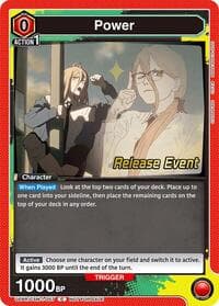 Power (057) - UE22BT: CHAINSAW MAN Release Event Cards - Union Arena card