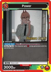 Power (059) - UE22BT: CHAINSAW MAN Release Event Cards - Union Arena card