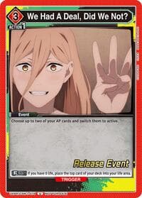 We Had A Deal, Did We Not? - UE22BT: CHAINSAW MAN Release Event Cards - Union Arena card
