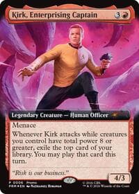 Kirk, Enterprising Captain (Extended Art) - Media Promos - Magic: The Gathering card