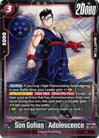 Son Gohan : Adolescence - ST01-009 (Dragon Ball Pattern) - Story Booster 01 - Dragon Ball Super: Fusion World card