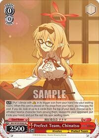 Prefect Team, Chinatsu (SR) - Blue Archive The Animation - Weiss Schwarz card