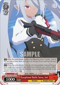 Exceptional Battle Sense, Iori (SR) - Blue Archive The Animation - Weiss Schwarz card