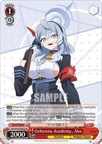 Gehenna Academy, Ako (SR) - Blue Archive The Animation - Weiss Schwarz card