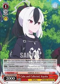 Calm and Collected, Kayoko (SR) - Blue Archive The Animation - Weiss Schwarz card