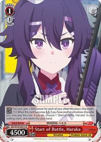 Start of Battle, Haruka (SR) - Blue Archive The Animation - Weiss Schwarz card