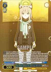 The Place Where We Belong, Shiroko (ENX) - Blue Archive The Animation - Weiss Schwarz card