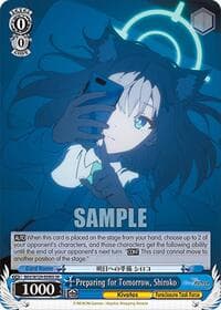Preparing for Tomorrow, Shiroko (SR) - Blue Archive The Animation - Weiss Schwarz card