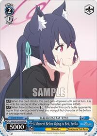 A Moment Before Going to Bed, Serika (SR) - Blue Archive The Animation - Weiss Schwarz card