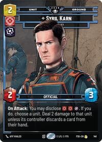 Syril Karn - Where Is He? (Prize Wall) - Galactic Championship 2026 - Star Wars: Unlimited card