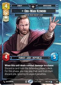 Obi-Wan Kenobi - Finding What Doesn't Exist (Prize Wall) (Foil)xist - Galactic Championship 2026 - Star Wars: Unlimited card