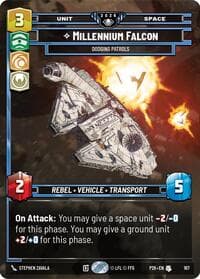 Millennium Falcon - Dodging Patrols - Galactic Championship 2026 - Star Wars: Unlimited card
