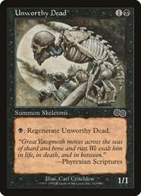 Unworthy Dead - Urza's Saga - Magic: The Gathering card