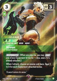 Riven, Shattered - Riftbound Organized Play Promotional Cards - Riftbound: League of Legends Trading Card Game card