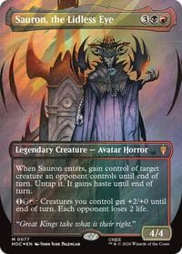 Sauron, the Lidless Eye (Borderless) (Surge Foil) - The Hobbit: Eternal-Legal - Magic: The Gathering card