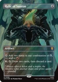 Relic of Sauron (Borderless) (Surge Foil) - The Hobbit: Eternal-Legal - Magic: The Gathering card
