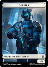 Soldier // Robot Villain Double-Sided Token - Marvel Super Heroes - Magic: The Gathering card
